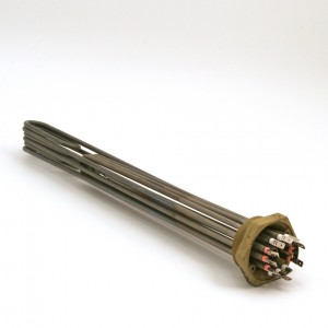 Immersion heater 3 + 6 kW (9 kW) Round 2" 8,9W / CM2 Length = 465 mm