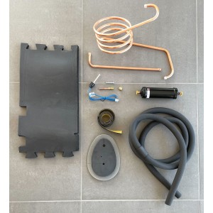 Replacement kit with pipe and isolation for compressor. 