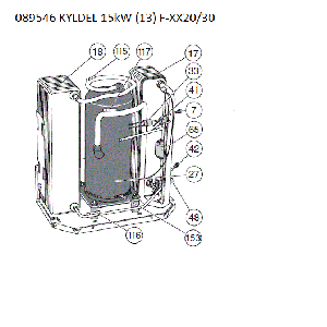 105. Kjøleseksjon 15kW (13) F-xx20 / 30