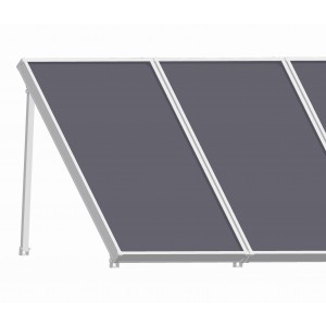 Montage vertical sur toit plat pour panneaux solaires