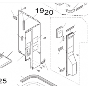019B. Plaque H pour pièces extérieures Nordic Inverter et Bosch Compress
